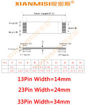 FFC/FPC Flat Flex Extension Cable 13Pin 23Pin 33Pin Same Side 1.0mm Pitch AWM VW-1 20624 20798 60V Length 8cm 5PCS 2024 - buy cheap