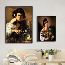 Home Decor Canvas Print  Art Wall Pictures For Living Room  Printing Paintings Italian Michelangelo Merisi da Caravaggio Bacchus 2024 - buy cheap