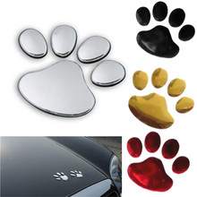 2pcs Car Sticker Dog Paw 3D Animal Dog Cat Bear Footprint PVC Car Sticker Nick Cover Sticker for Car Auto Motorcycle Decor 2024 - buy cheap