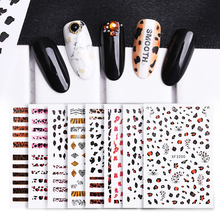 1 Sheet Leopard Mixed Design Nail Art Sticker Set DIY Flower Water Decal Slider Wraps Decor Manicure Transfer Stickers Decals 2024 - buy cheap