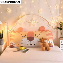 Cute Cartoon Animal Large Pillow Cotton Linen Backrest Cushion For Sofa Cushions For Bed Rest Pillow Back Support Large Size 2024 - buy cheap