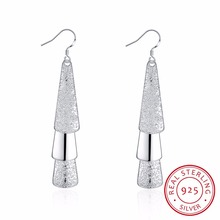 Wholesale Charm 925 Sterling Silver Drop Earrings Oorbellen High Quality Fashion Classic Jewelry Nickle Free Antiallergic 2024 - buy cheap