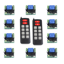 Frete grátis 12v 10ch interruptor controle remoto sem fio sistema transmissor & receptor mini tamanho 315/433 interruptor momentâneo sku: 5471