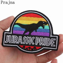 Prajna Dinosaur Jurassic Park Patch Ironing Embroidered Patches Iron On Patches Movie Film Parches Anime Stickers For Clothes 2024 - buy cheap