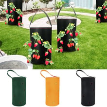 Felt Hanging Garden Farm Home Planting Grow Bag Strawberry Flower Vegetable Flower Potato Plants Planter Bag 3 Colors 2024 - buy cheap