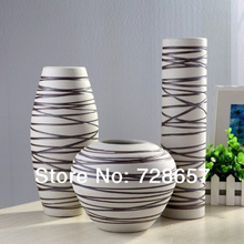 Moda Minimalista Cerâmica Conjunto Vaso de Flores Artesanais de Porcelana Floral Jug Adorno Mobiliário de Casa Decoração Artesanato Presente 2024 - compre barato