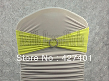 Hot Sale Lemon Yellow Spandex Bands / Lycra Band With Round Diamond Buckle With Pin  For Wedding & Banquet 2024 - buy cheap
