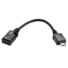 10cm micro usb macho para mini usb 5pin fêmea extensão de dados adaptador de carregamento cabo do conversor 2024 - compre barato