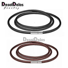 New Leather Cord Necklace Cord String Wax Rope Lace Chain With Rotary Buckle For DIY Necklace Bracelet Jewelry Finding 3pcs/lots 2024 - buy cheap