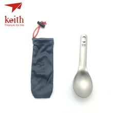 Keith Titanium Short Spoon For Children Camping Travel Tablewares Outdoor Picnic Hiking Convenient Kids Fork Spoon 14.3g Ti5314 2024 - buy cheap