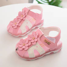 Милая детская обувь для девочек; сандалии; Новинка; весенние кроссовки для девочек с цветами; обувь для новорожденных мальчиков 2024 - купить недорого