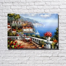 Wholesale  Hand Painted Oil Painting On Canvas Beautiful Landscape Oil Painting Canvas Painting for Living Room Wall no Framed 2024 - buy cheap