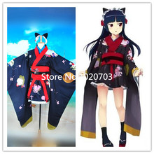 Oreimo Ruri Goko Ruri Goko Kuroneko kimono Cosplay Costume 2024 - buy cheap