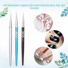 Nail Art Brush acrylic nail brush 3pcs Professional Drawing Painting Pen Brush Detailer Liner Brush pinceau nail art #y4 2024 - buy cheap