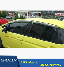 Viseira para janela de plástico, para entrada de ventilação, proteção contra chuva e sol para chevrolet honda fit, acessórios para automóveis 4 tamanhos 2014 a 2016 2024 - compre barato