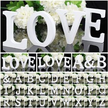 1 PCS Wooden Wood Letter Alphabet Word Free Standing Wedding Party Home Decoration8*1.2CM 2024 - buy cheap