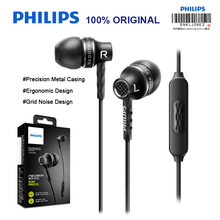 Philips-auriculares con cable SHE9105, originales, con controlador y conector de 3,5mm, 3 orejeras de silicona para Xiaomi, Huawei, OPPO VIVO, Android 2024 - compra barato