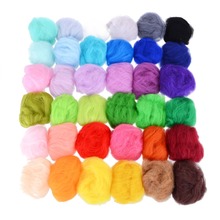 36 Colors 3g Felting Wool Fiber Wool Felt Starter Kit For Needle Felting Roving Dyed Spinning Wet Felting Fiber For DIY Crafts 2024 - buy cheap