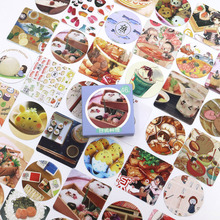 New Sushi Food Diary Paper Lable Stickers Crafts And Scrapbooking Decorative Lifelog Sticker DIY Lovely Stationery 46 PCS/box 2024 - buy cheap