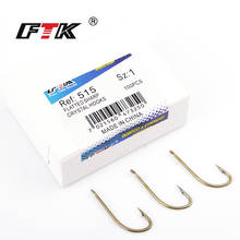 FTK 515 Flatted Sharp Barbed Hook 100pcs/lot size1#-size10#  Fishing Hook High Carbon Steel Fishhooks Tackle Outdoor Sports 2024 - buy cheap