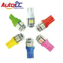 AutoEC 300pcs/lot T10 5 SMD 5050 LED Bulbs Clearance Lights 194 168 W5W White/Red/Green/Blue/yellow/pink light  #LB12 2024 - buy cheap