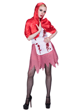 Женское сказочное платье, маленькое красное платье с капюшоном для верховой езды, кровавечерние, косплей, Женский костюм на Хэллоуин 2024 - купить недорого