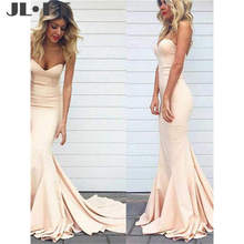 Simple Evening Dresses Mermaid Long Sleeveless Spaghetti Straps Sweetheart Sweep Train Evening Party Dresses for Women 2024 - buy cheap