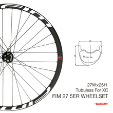 Aro de carbono assimétrico para mountain bike, 27mm x 25mm para offset de país cruzado xc 27mm supler de peso leve 2024 - compre barato