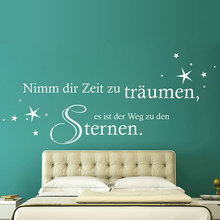 German Quote Wandtattoo Zeit traeumen spruch im schlafzimmer Vinyl Wall Decals Art Wall Decor for Living Room Home Decor Poster 2024 - buy cheap