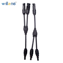 Willone 20pair Free Shipping  solar 2 to 1 Y branch cable connector  IP67 water proof 2024 - buy cheap