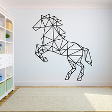 Horse Geometric Polygonal vinyl wall decal Animal Abstract removeable PVC Wall sticker Home Decor bedroom living room decals 784 2024 - buy cheap