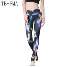 Flower Printed Fitness Leggings Women Gym Tights High Waist Yoga Pant Sport Leggings Female Workout Pants Yoga Running Trousers 2024 - buy cheap