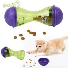 Cat кормушка для щенка, прекрасный подарок Пластик Pet Еда диспенсер смешно деятельности стакан с отверстием Еда игрушка Укус устойчивостью 2024 - купить недорого