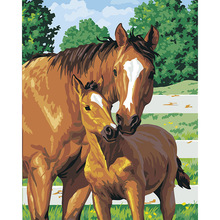 40x50 maternal love horse animal wall Oil Painting By Numbers on Canvas art cuadros wedding decoration Modular pictures DY295 2024 - buy cheap