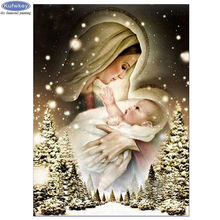 Pintura cuadro con mosaico 5D, bordado de diamantes de imitación para madre y bebé, punto de cruz, decoración 2024 - compra barato