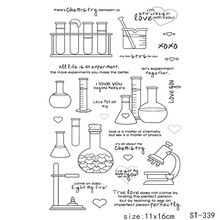 AZSG Chemical Instrument Flask Microscope Clear Stamps For DIY Scrapbooking/Card Making/Album Decorative Silicon Stamp Crafts 2024 - buy cheap