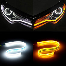 Tira de luces led de circulación diurna para coche, tubo Flexible de 30cm, 45cm, 60cm, 2 unidades 2024 - compra barato