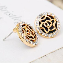 New arrives Fashion Hollow Rose Imitation  Small fresh earrings for women  4ED151 2024 - buy cheap