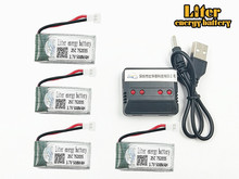 X4 F180 JXD385 rc Helicopter Lipo battery 3.7V 500mAh 752035 with 5in1 Charger for rc drones/quadcopter 25c 2024 - buy cheap
