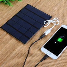 Cargador de Panel Solar USB Kebidu, cargador de batería de 5V 3,6 W para Banco de carga de energía con luz LED para teléfono móvil para viajes 2024 - compra barato