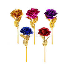 Hot Sale 24K Gold Plated Rose Flower Valentine's Day Gift Wedding Annivsary Birthday Romantic Golden Rose Party Home Decoration 2024 - buy cheap