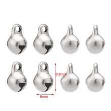 20Pcs Sliver Jingle Bells Stainless Steel Loose Beads Pendants Hanging Christmas Decorations Party DIY Crafts Accessories 2024 - buy cheap