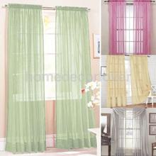 Solid Tulle Voile Door Window Panel scarf valance curtains Gray 100x200cm 2024 - buy cheap