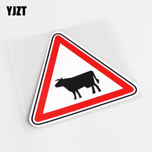 Yjzt adesivo impermeável automotivo 10.8cm * 9.6cm, marca de aviso, forma de vaca, pvc, decalque para automóveis, 13-0736 2024 - compre barato