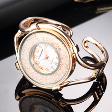 Reloj de pulsera de cuarzo con diamantes para Mujer, pulsera de oro rosa, de acero inoxidable, a la moda 2024 - compra barato