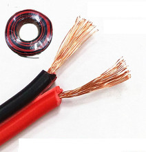 Red black Copper Wire 2X 0.75 LED Strip Monitor Power Cable Speaker parallel Wire 10Meter 2024 - buy cheap
