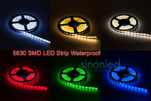 5M 5630 SMD LED Strip 60LEDs/M Waterproof Flexible DC 12V Brighter than 5050 SMD, Red/Green/Blue/White/Warm White/Nature White 2024 - buy cheap