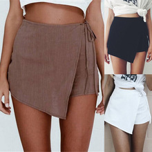 Summer Women Solid Shorts Loose Casual Short Slim High Waist Zipper Back Irregular Skirt Shorts OL Clothes NYZ Shop 2024 - buy cheap