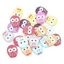 100pcs Mixed 19x16mm Owl Wooden Buttons For Clothing Needlework Scrapbooking Wood Botones Decorative Crafts Diy Accessories 2024 - buy cheap