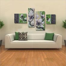 Abstract Flower Oil Paintings 4 Panel Group Canvas Painting Hand Painted Painting Picture Wall Decor Artwork Modern Ornament 2024 - buy cheap